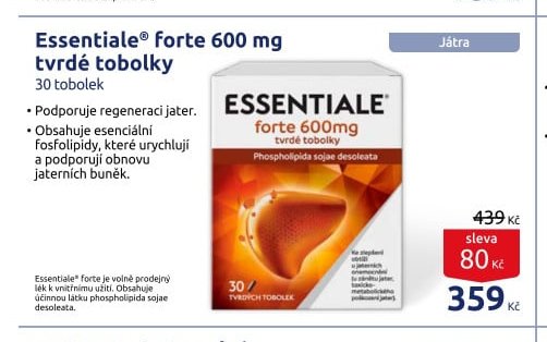 Essentiale® Forte 600 mg tvrdé tobolky 30 tobolek