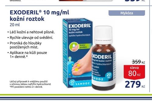 EXODERIL® 10 mg/ml kožní roztok 20 ml