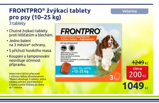FRONTPRO žvýkací tablety pro psy (10–25 kg)