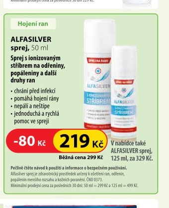 ALFASILVER sprej, 50 ml