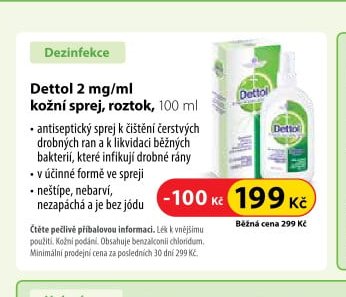 Dettol 2 mg/ml kožní sprej, roztok
