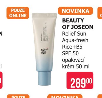 BEAUTY OF JOSEON Relief Sun Aqua-fresh Rice+B5 SPF 50 opalovací krém 50 ml