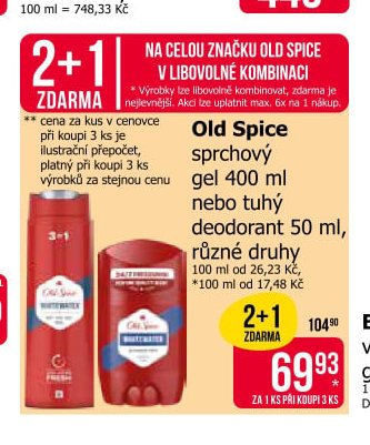 Old Spice sprchový gel 400 ml nebo tuhý deodorant 50 ml, různé druhy