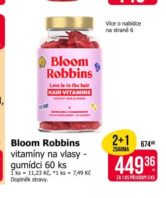Bloom Robbins vitamíny na vlasy - gumídci 60 ks