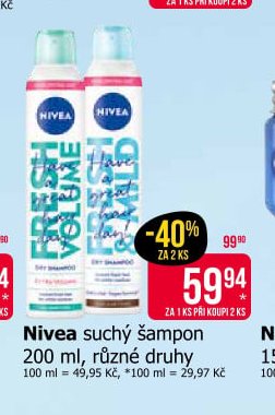 Nivea suchý šampon 200 ml, různé druhy