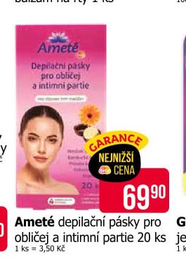 Ameté depilační pásky pro obličej a intimní partie 20 ks