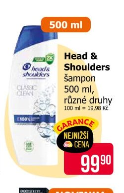 Head & Shoulders šampon 500 ml, různé druhy