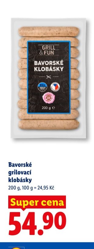 Bavorské grilovací klobásky