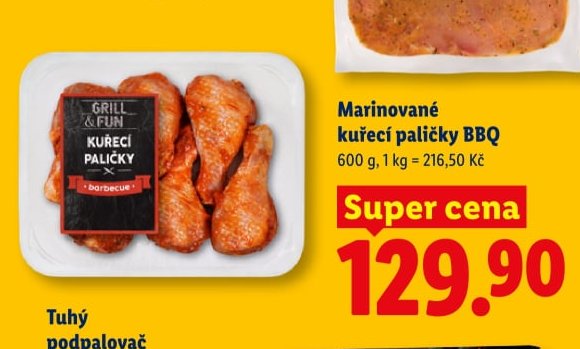 Marinované kuřecí paličky BBQ