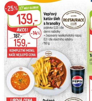 Vepřový katův šleh s hranolky