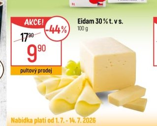 Eidam 30% t. v s.