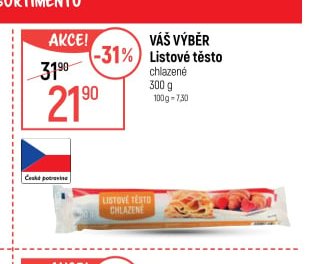 Váš Výběr Listové těsto 300g