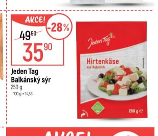 Jeden Tag Balkánský sýr 250g