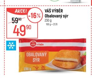 Váš Výběr Obalovaný sýr 230g
