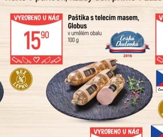 Paštika s telecím masem, Globus