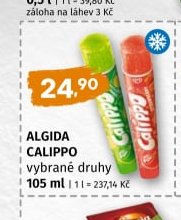 Algida Calippo vybrané druhy