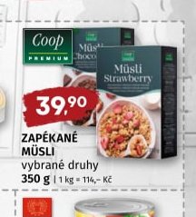 ZAPÉKANÉ MÜSLI vybrané druhy