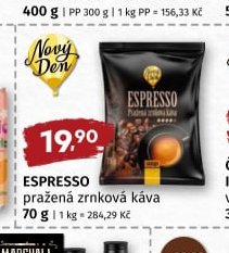 ESPRESSO pražená zrnková káva