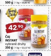 ČAJ INSTANT vybrané druhy