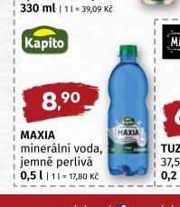 MAXIA minerální voda, jemně perlivá