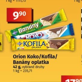 Orion Kofila/Banány oplatka