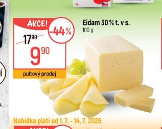 Eidam 30% t. v s.