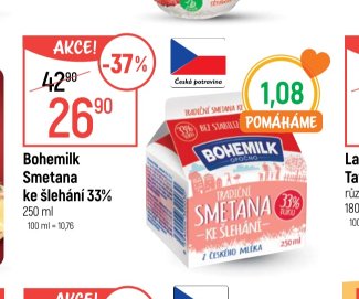 Bohemilk Smetana ke šlehání 33%