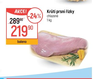Krůtí prsní řízky chlazené 1 kg
