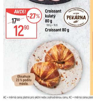 Croissant kulatý 80 g