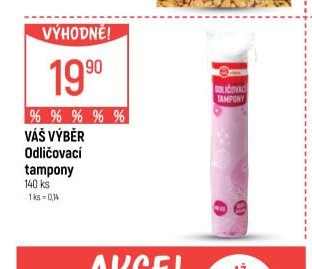 Váš výběr Odličovací tampony