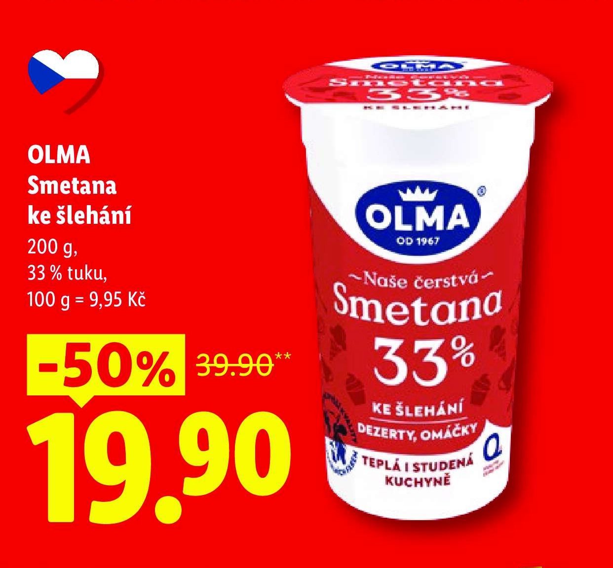 OLMA Smetana ke šlehání