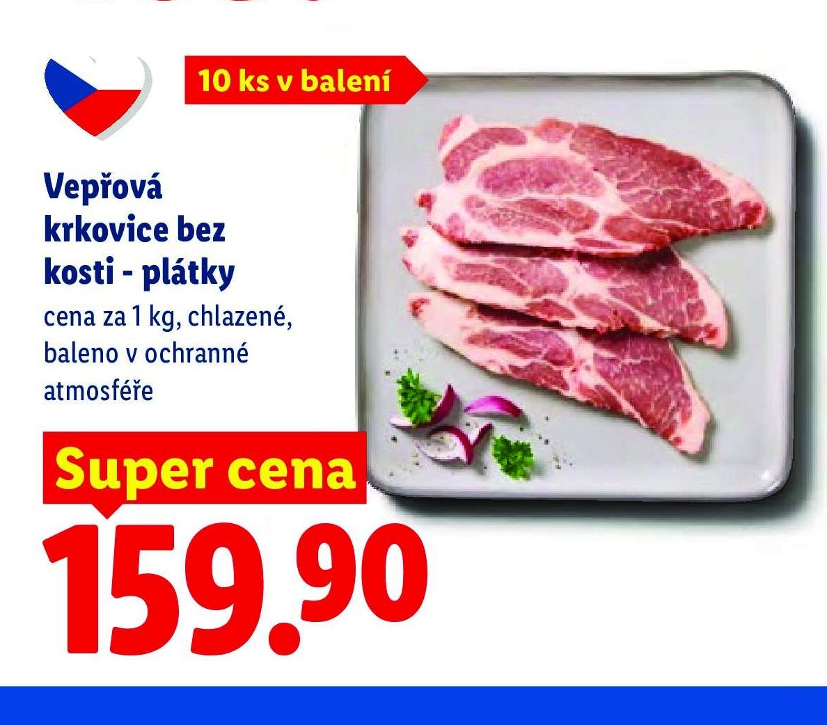 Vepřová krkovice bez kosti - plátky
