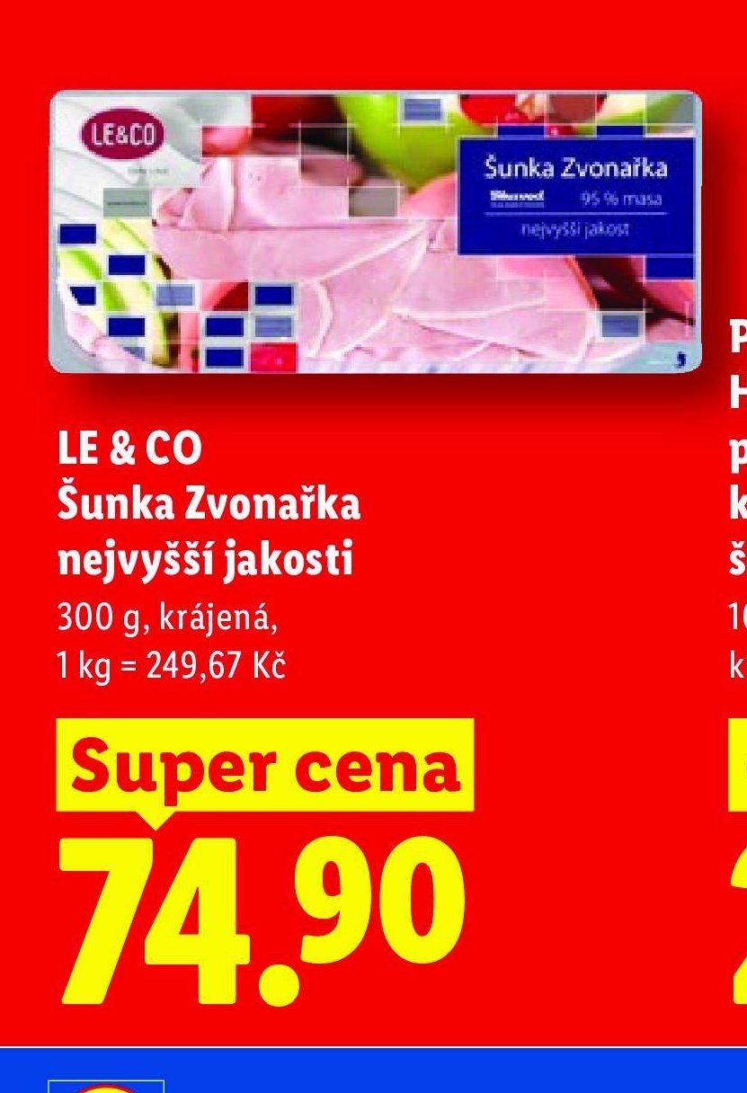 LE & CO Šunka Zvonařka 300g