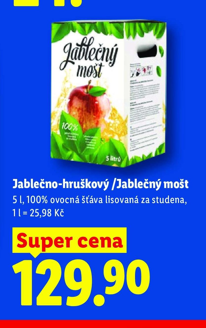 Jablečno-hruškový / Jablečný mošt 5 l