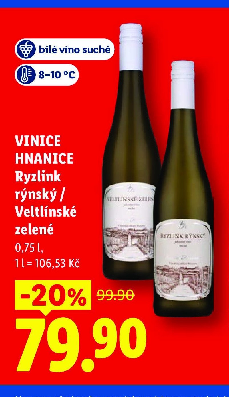 Vinice Hnanice Ryzlink rýnský / Veltlínské zelené 0,75 l