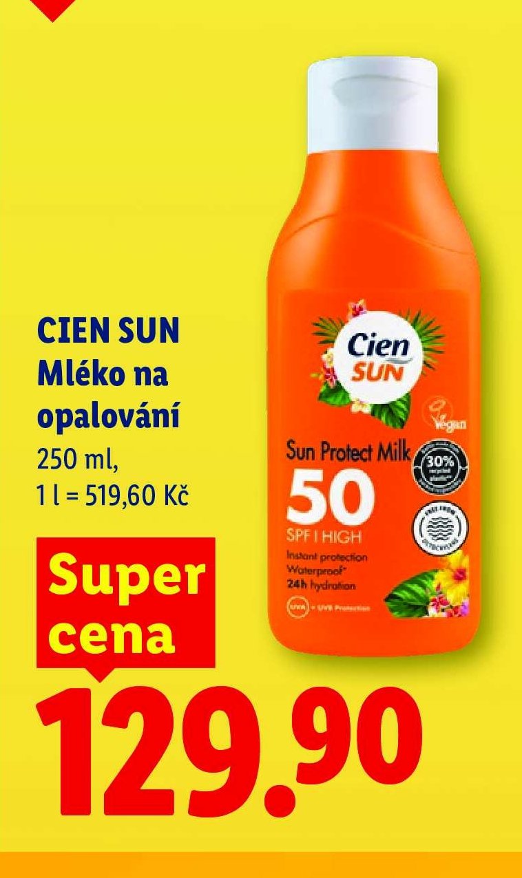 CIEN SUN Mléko na opalování 250 ml