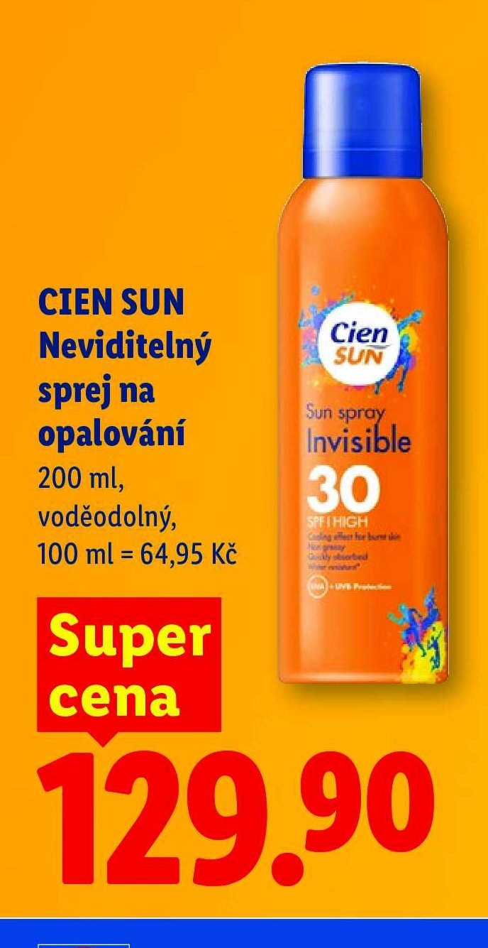 CIEN SUN Neviditelný sprej na opalování 200 ml