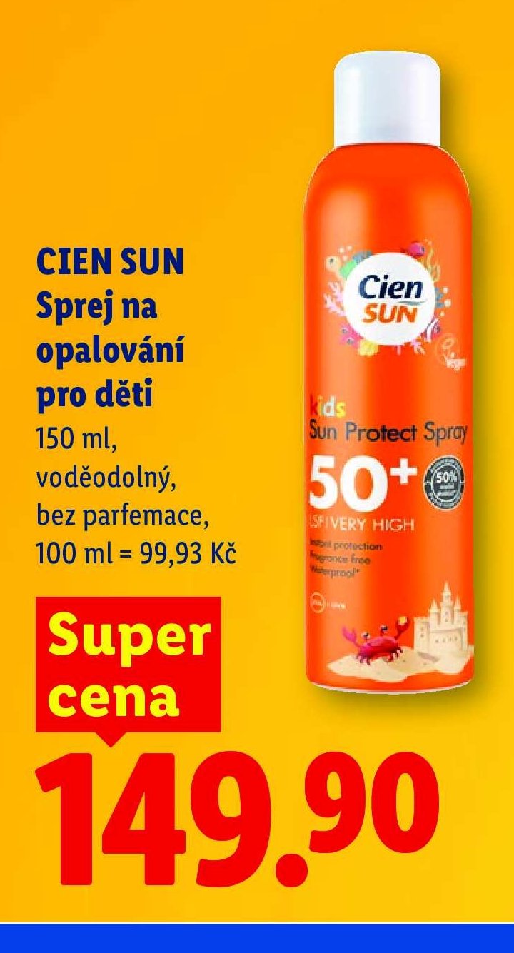 CIEN SUN Sprej na opalování pro děti 150 ml