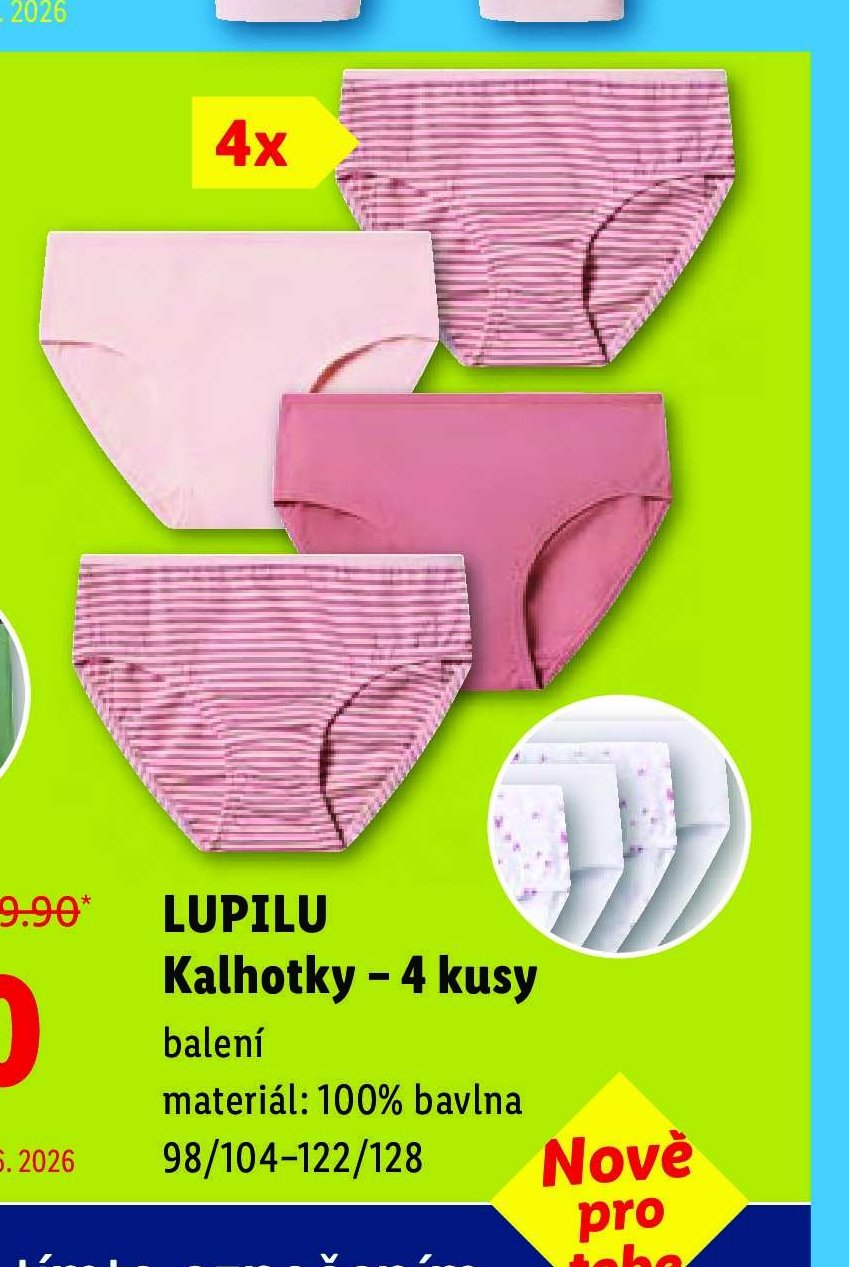 LUPILU Kalhotky – 4 kusy