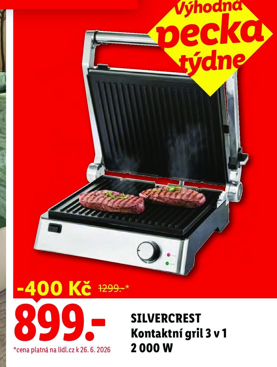 SILVERCREST Kontaktní gril 3 v 1 2 000 W