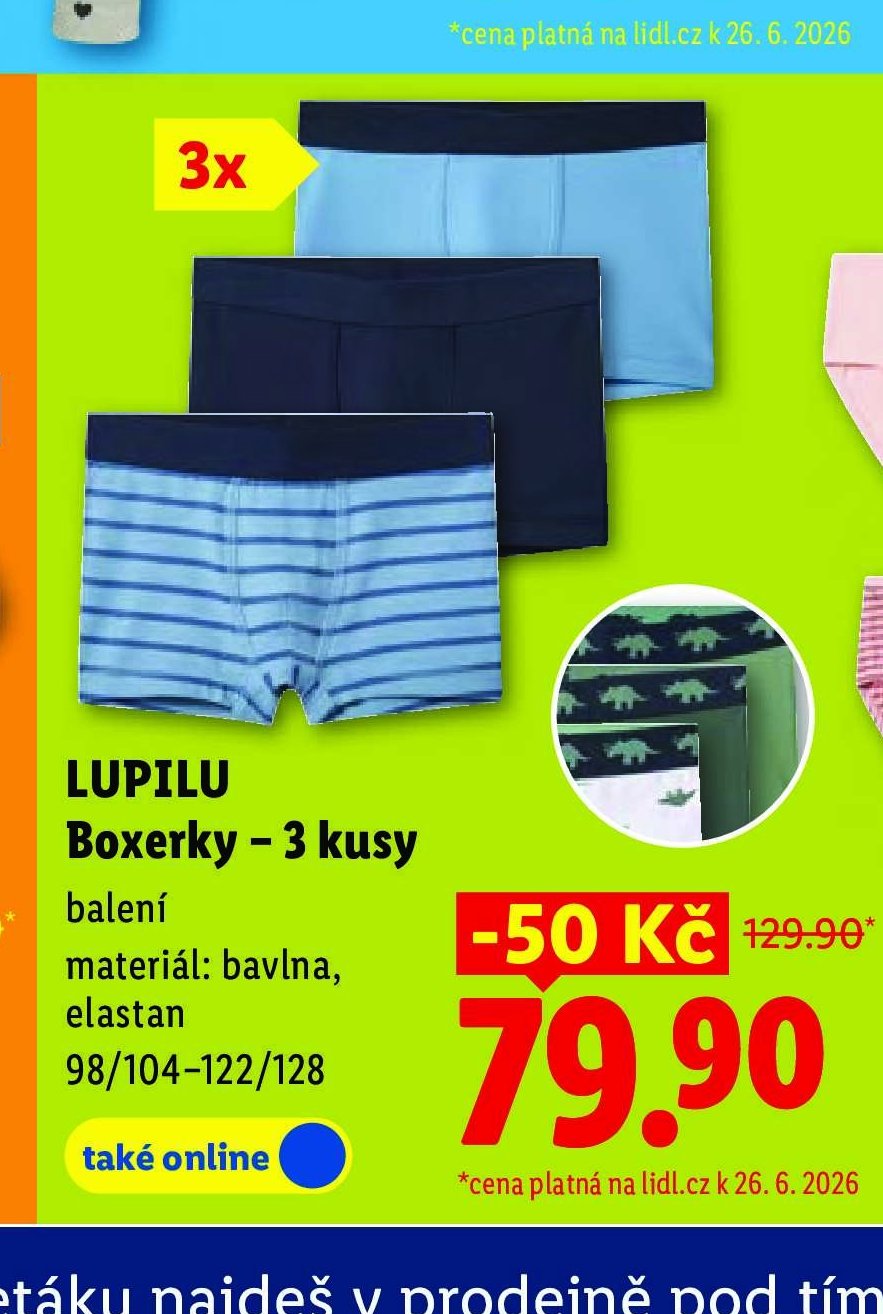 LUPILU Boxerky – 3 kusy