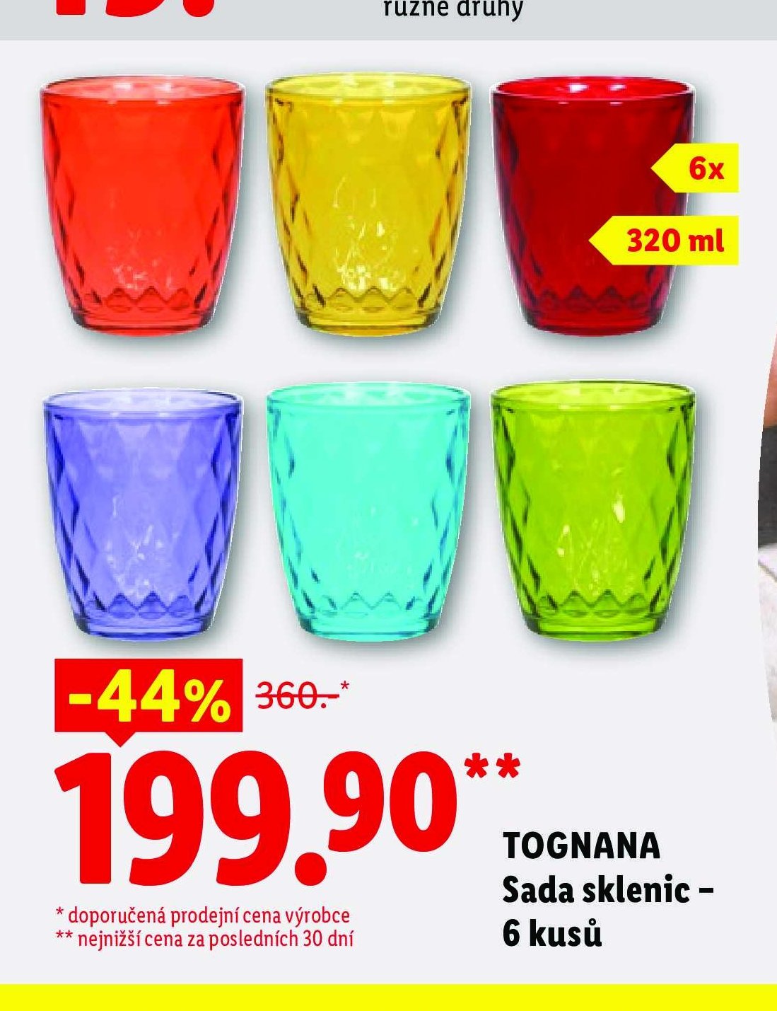 TOGNANA Sada sklenic – 6 kusů