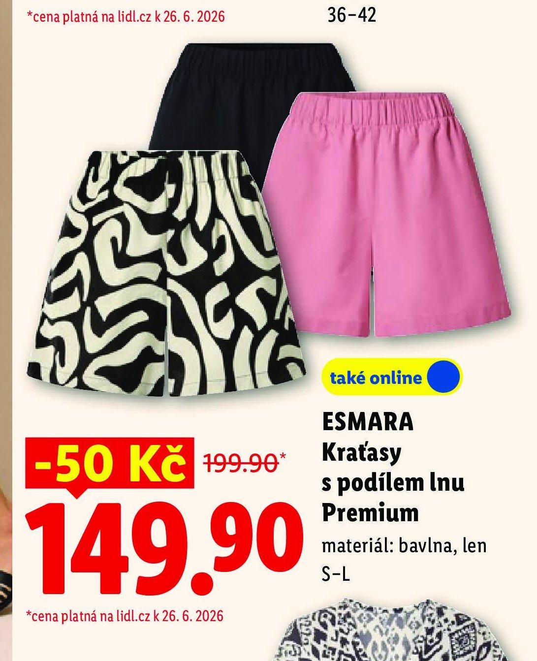 ESMARA Kraťasy s podílem lnu Premium