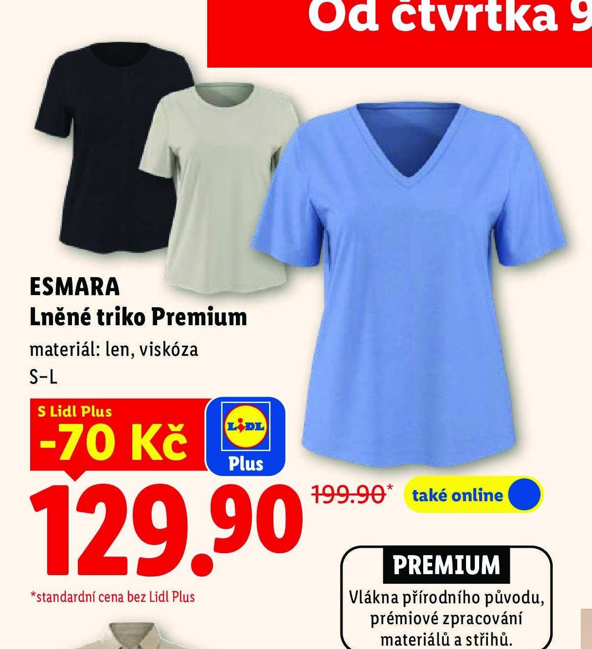 ESMARA Lněné triko Premium