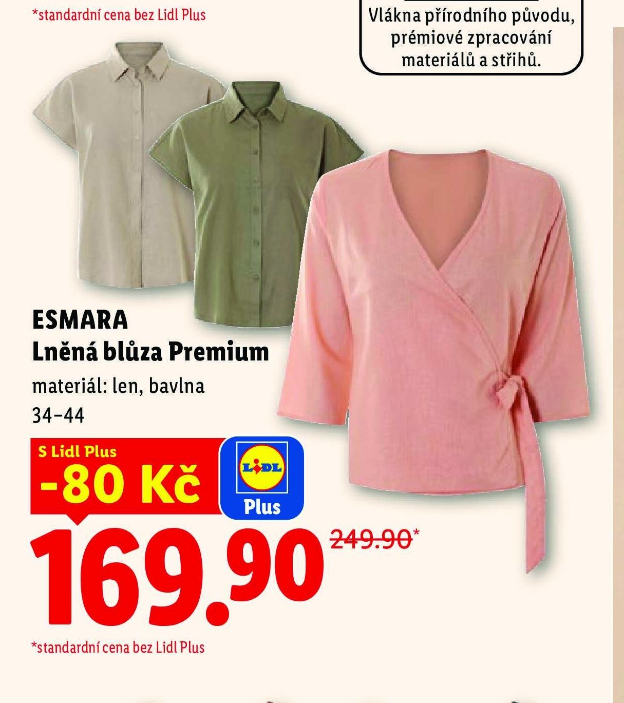 ESMARA Lněná blůza Premium
