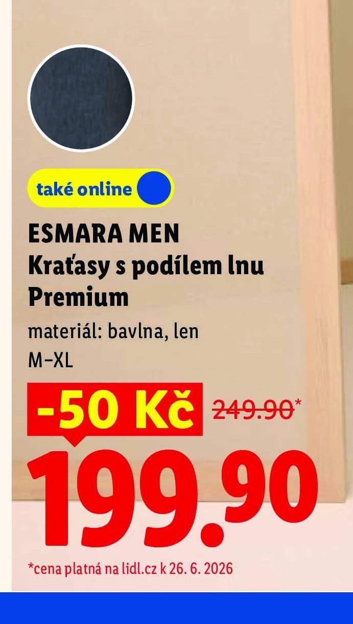 ESMARA MEN Kraťasy s podílem lnu Premium - Lidl aktualniletaky.eu