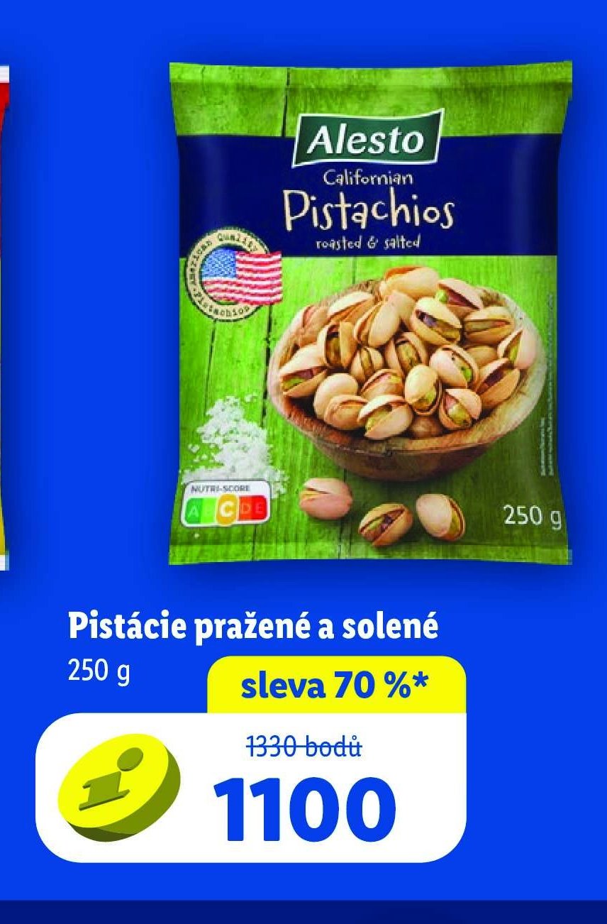 Pistácie pražené a solené