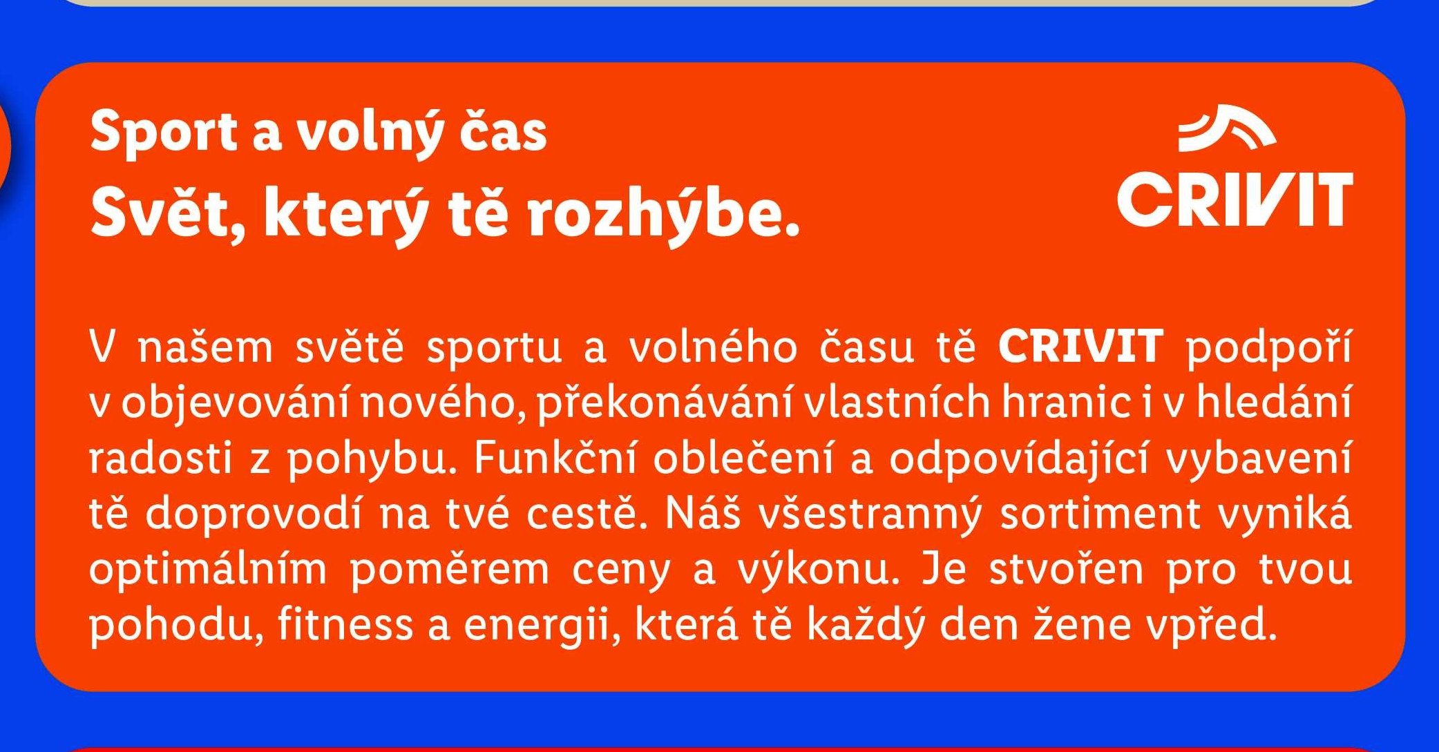 Sport a volný čas - CRIVIT
