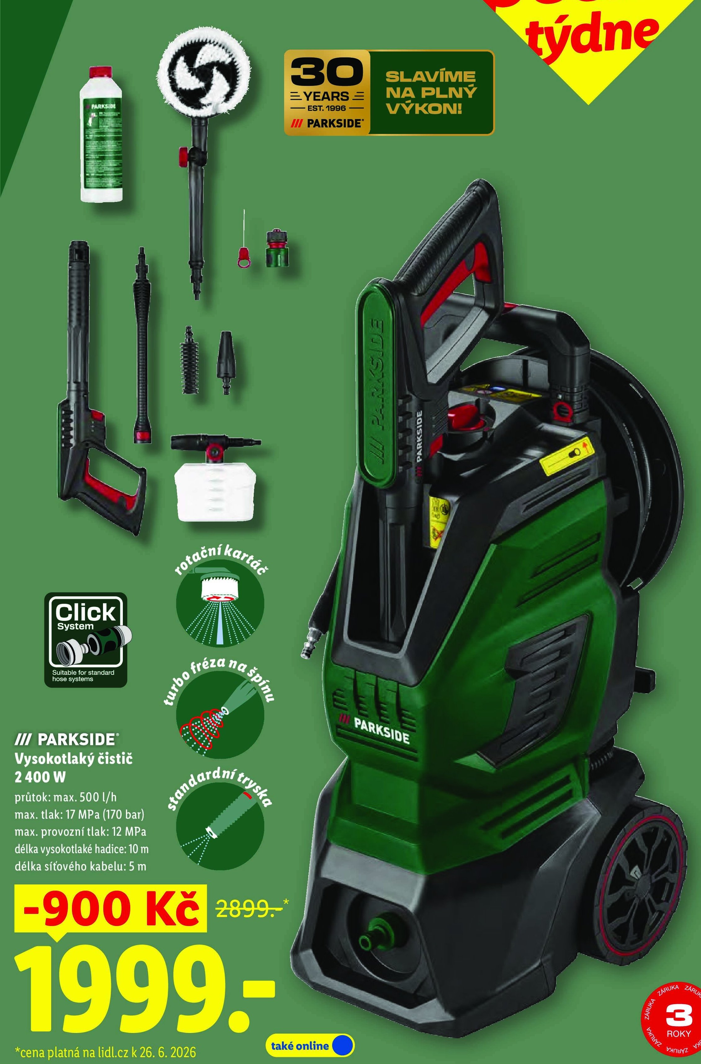 Parkside Vysokotlaký čistič 2400 W