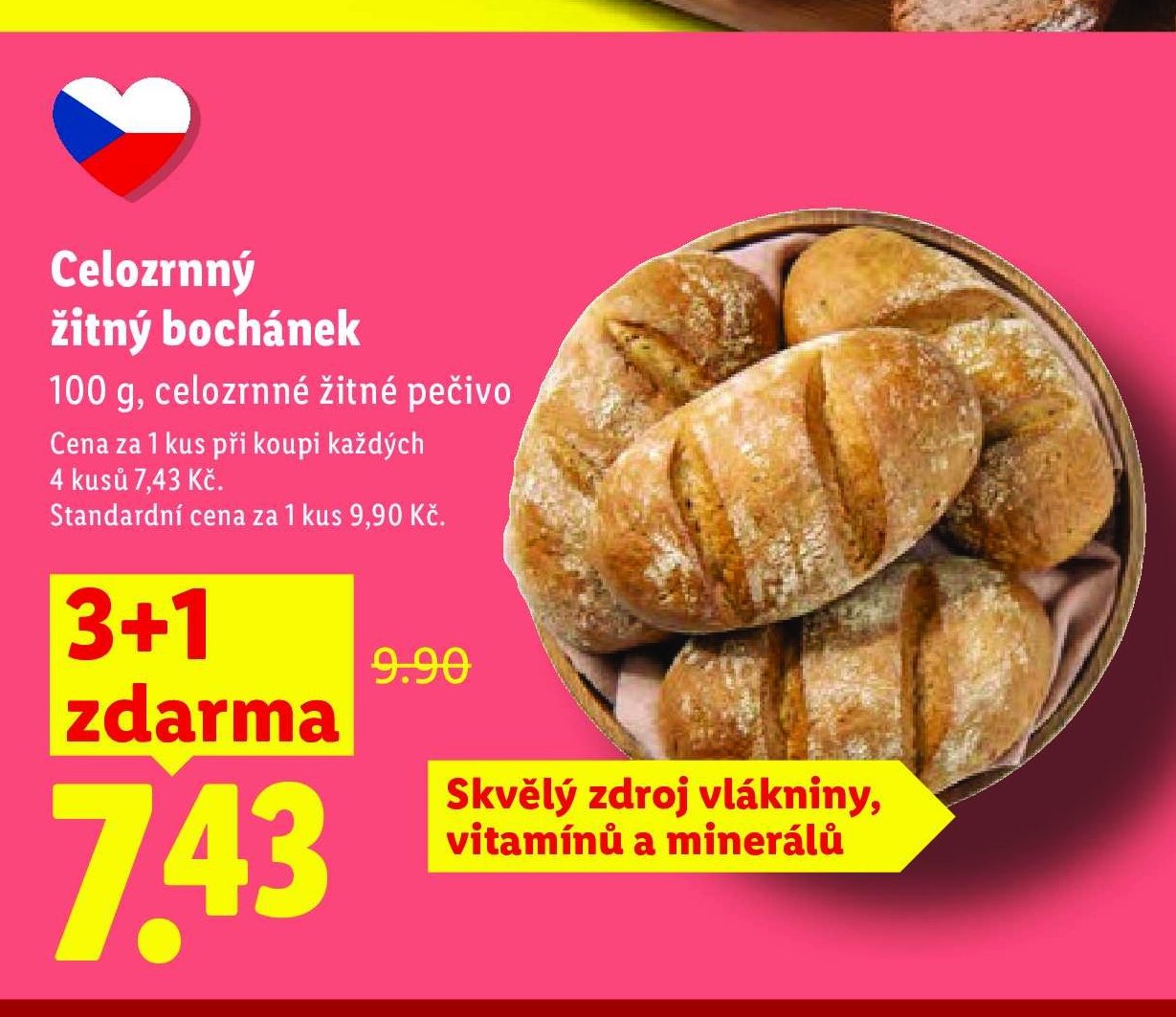 Celozrnný žitný bochánek